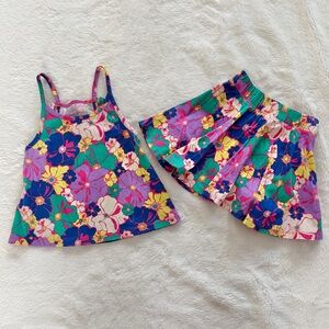 Gap Kids Tank Top and Skirt 2 Piece Set Floral Print Size 3T